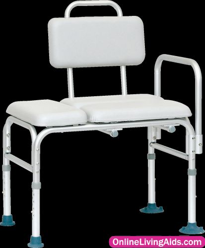 PMI - Professional Medical Imports - 415 - Padded Transfer Bench with Suction Feet 24" W x 16" D Seat Dimension Transfer Bench, Vanity Bench, Medical Supplies, After Effects, Bench, Vanity, Medical, Furniture, Home Decor