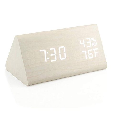 Bedroom Desks, Clock Decor Ideas, Led Digital Clock, Clock For Bedroom, Clock Wood, Door Shoe Organizer, Digital Wall Clock, Sound Control, Digital Clock