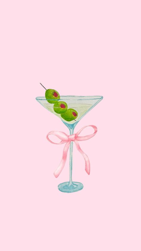 Martini Wallpaper, Glass Nails Art, Bow Wallpaper, Pink Martini, Dirty Martini, Pink Wallpaper Iphone, Iphone Background Wallpaper, Christmas Wallpaper, Pink Wallpaper