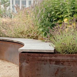 Magneten Sensory Garden by MASU Planning « Landscape Architecture Platform | Landezine Planning Landscape, Sensory Garden, Garden Architecture, Corten Steel, Enjoy Nature, Climbing Plants, Contemporary Landscape, Back Garden, Raised Garden