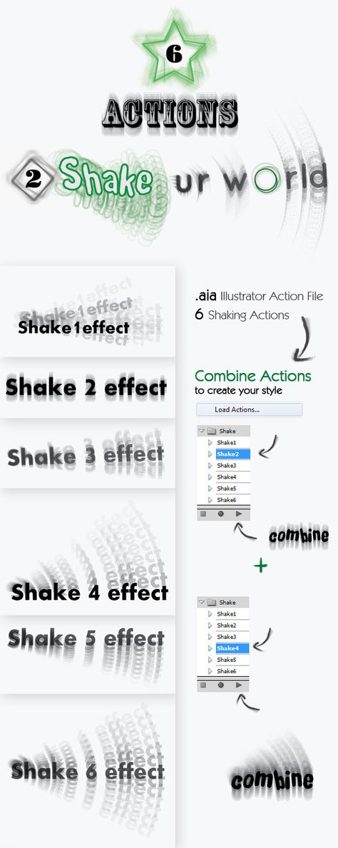 Shake - Illustrator Action. Professional Adobe Illustrator action. #AddOn #Illustrator #Design #Art #Digital #actions #aia #black #clean #color #combine #creazy #effect #modern #shake #styling Typo Poster, Illustrator Design, Logo Icons, Typography Design, Design Resources, Art Digital, Adobe Illustrator, Illustration Design, Design Art