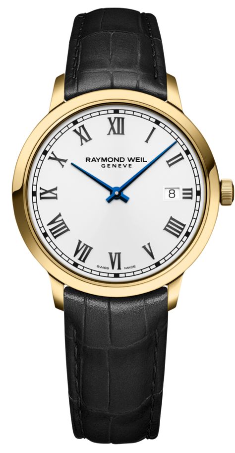 Raymond Weil Watch Toccata Mens 5485-PC-00359. Refined design and timeless materials, toccata will impress men and women on whom time holds no dominion. Timeless and elegant, toccata proves beauty is not always fleeting. Raymond Weil, Mens Fashion Watches, Roman Numeral, Watch Model, White Dial, Silver Man, Classic White, Luxury Watches, Quartz Movement