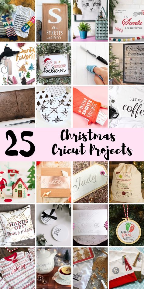 25 Christmas Projects You Can Make With Your Cricut via @lifeisapartyca Cricut Holiday Projects, Christmas Cricut Projects, Homemade Personalized Gifts, Diy Cricut Projects, Cricut Projects Christmas, Xmas Decorations Diy, Life Is A Party, Christmas Cricut, Holiday Pops