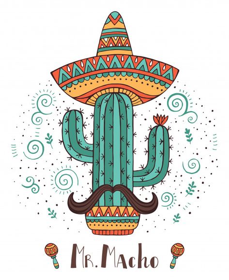 Mexico Cactus, Mexico Art, 카드 디자인, Mexican Party, Graphic Editing, Mexican Style, Mexican Art, Mexican Folk Art, Background Banner