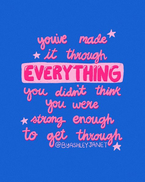 ⚠️REMINDER⚠️ You’ve made it through EVERYTHING you didn’t think you were strong enough to get through. Keep going bestie, you’re stronger than you think! 🥹🫶🏻 I know it’s difficult but you need to start believing in yourself and persevere through all the challenges that life brings your way. You can do it! You’ll be proud of yourself once you get to the other side 🦋 Be Proud Of Yourself, Healing Era, Proud Of Yourself, Believing In Yourself, You Are Wonderful, Stronger Than You Think, Happy Things, Funny Wallpaper, It Gets Better