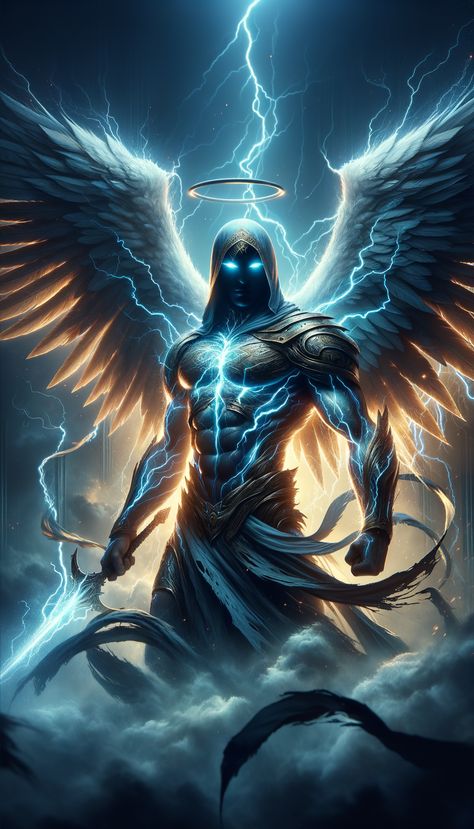 Our Angel Art brings a touch of celestial peace into your life, each piece a tranquil portrayal of divine elegance. Angel Warrior Male, Storm Magic, Hierarchy Of Angels, Cards Joker, Saint Michael Angel, Angel Warrior Tattoo, Bad Angel, Divine Angel, Guardian Angel Pictures