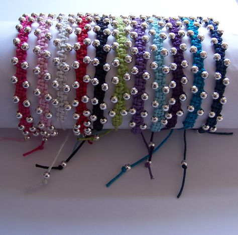 Bead Friendship Bracelets, Kumihimo Cord, Friendship Bracelets With Beads, Beautiful Bracelets, Wrist Jewelry, Silver Bead, Diy Bracelets, Beautiful Bracelet, Silver Beads