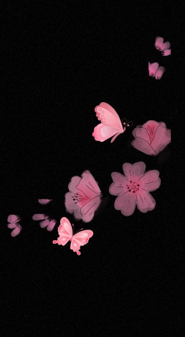 Black And Baby Pink Wallpaper, Pink And Black Wallpaper Ipad, Flowers With A Black Background, Black Background With Flower, Pink Flower Black Background, Black And Pink Wallpaper Backgrounds, Cute Black And Pink Wallpaper, Black And Pink Phone Theme, Dark Floral Wallpaper Iphone