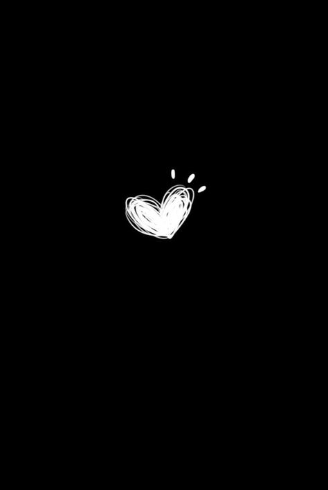 Black Theme Wallpapers, Heart Drawing Black Background, Black With Heart Wallpaper, Heart Black And White Wallpaper, Black Wellpepr, Black Wallpaper For Instagram Highlight, Black Screen With Heart, Basic Wallpapers Black, Black Wallpaper Aesthetic Heart