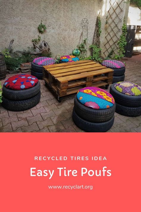 Repurpose Tires, Upcycle Tires, Tire Diy, Kursi Ban, Repurposed Tires, Tires Diy, Tyre Ideas, Repurposed Tire, Tire Ideas