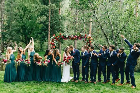 Flowers by Lace and lilies, jewel tones, colorful, bridal bouquet, hair crown, plants and flowers, colorful… | Wedding colors, Wedding groomsmen, Jewel tone wedding Colorful Arch, Colorful Bridal Bouquet, Emerald Green Weddings, Jewel Tone Wedding, Colors Wedding, Flowers Colorful, Wedding Colorado, Hair Crown, Wedding Groomsmen