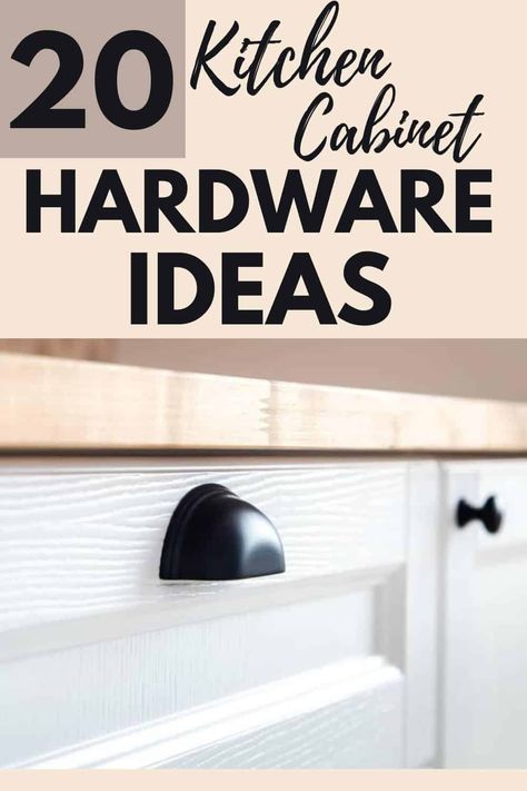 Are you thinking about updating your kitchen cabinet hardware? If so, learn how to pick the perfect cabinet hardware with ease. Make your kitchen stand out with beautiful cabinet hardware. #kitchen #cabinets #updates #DIY Updating Cabinet Hardware, Hardware Kitchen Cabinets, Black Kitchen Knobs, Farmhouse Kitchen Hardware, Black Kitchen Hardware, Kitchen Cabinets Knobs And Pulls, Cabinet Hardware Kitchen, Kitchen Knobs And Pulls, Black Cabinet Hardware