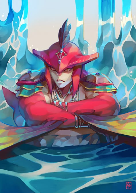 Sidon Link, Link Sidon, Link X Sidon, Sidon X Link, Prince Sidon, Legend Of Zelda Botw, Zelda Botw, Legends Of Zelda, Tears Of The Kingdom