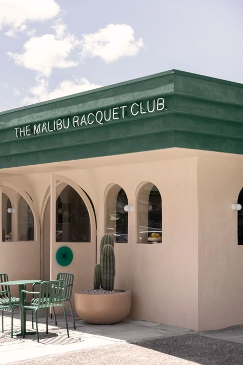 The Malibu Racquet Club | Liberty Stone Malibu Tennis Club, Sports Club Aesthetic, Malibu Sports Club, Tennis Club Aesthetic, Tennis Court Design, Mosaic Floors, Indoor Tennis, Tennis Aesthetic, Raw Bar