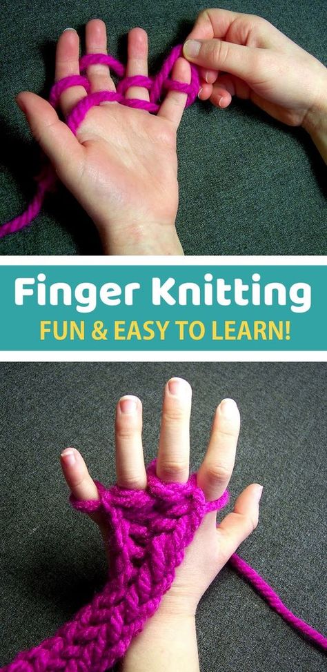 Looking for cheap and easy DIY kids crafts? Girls love to finger knit! This simple yarn project is perfect for making fun little bracelets, blankets for dolls and more. It's great for hand and eye coordination! The perfect boredom buster for summer or anytime you're stuck at home. It can be done anywhere, including the car. Keeps kids and teenagers busy! If you're looking for fun projects for kids at home, this is a great way to learn knitting. Super cheap and easy with yarn. #kidscrafts Finger Knitting For Kids, Creative Crafts For Kids, Learn Knitting, Finger Knitting Projects, Yarn Crafts For Kids, Finger Knit, Art Slime, Easy Yarn Crafts, Finger Weaving