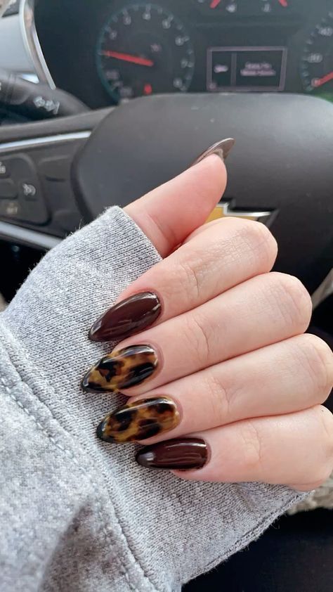 Say hello to autumn elegance with 25 Stunning Brown Fall Nails Ideas for a Chic Autumn Look! Think warm caramel hues, deep espresso shades, and soft neutral tones that bring all the cozy fall feels. Whether for a casual day out or a festive fall event, these nail ideas are a seasonal must-have. Perfectly chic, perfectly fall. 🍂✨#BrownNails #FallManicureInspo #AutumnStyle #NailGoals #SeasonalNailTrends #PumpkinSpiceAesthetic Trendy Minimalist Nails Fall, Cherry Tortoise Nails, Simple Thanksgiving Nails Short, Nail Art Complicated, Short Nails Winter 2024, Fall Nails Tortoise Shell, Trendy Nail Designs 2024 Autumn, Thanksgiving Nail Ideas Short, November Nail Ideas Square