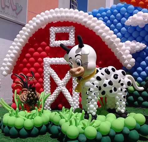 Farm Theme Birthday, Party Sweets, Girl 2nd Birthday, Balloon Shapes, Farm Party, Balloon Wall, Farm Theme, Balloon Animals, Balloon Art