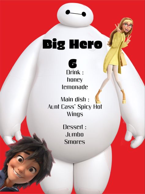 Big Hero 6 Dinner And A Movie, Hero 6 Movie, Kid Dates, Movie Night Dinner, Movie Night Food, Disney Dinner, Dinner And A Movie, Hero Movie, Family Fun Night