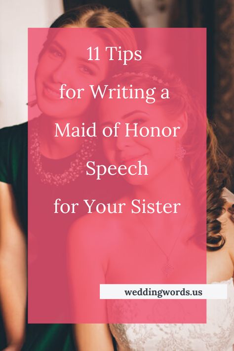 Matron Of Honor Speech, Vow Writing, Bride Wedding Speech, Sister Wedding Speeches, Wedding Words, Wedding Vows Quotes, Speech Outline, Wedding Ceremony Readings, Bride Speech