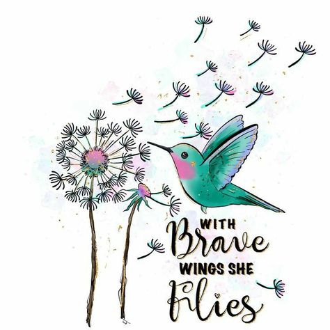 Dandelion Quotes, Brave Wings, Fabric Panel Quilts, Hummingbird Tattoo, Mystical Art, Fabric Panel, Panel Quilts, Sublimation Png, Fabric Panels