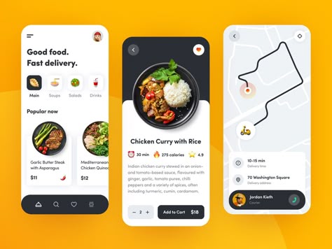 Chicken Curry Stew, Food App Ui, Pizza App, Desain Ux, Curry Chicken And Rice, Food Ordering App, Food Web Design, Restaurant App, Food Delivery Service