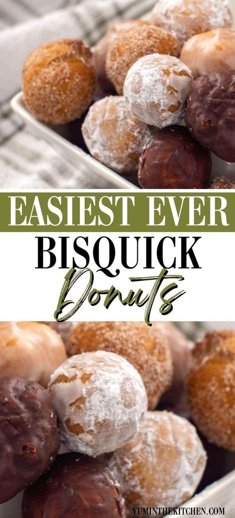 Semi Homemade Breakfast Recipes, Bonuts Biscuit Love Recipe, Bisquick Donuts Baked, Bisquick Donuts Air Fryer, Easy Bisquick Breakfast Recipes, Bisquick Air Fryer Recipes, Bisquick Donuts Fried, Bisquick Muffins Recipes, Things To Make With Bisquick