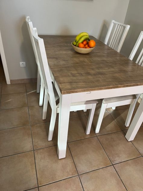 Makeover of the dining table Ikea Dining Table Makeover, Ikea Dining Table, Ikea Dining, Dining Table Makeover, Table Makeover, Ikea Hack, Dining Table