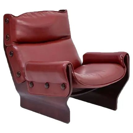 Vintage & New Lounge Chairs for Sale | Chairish Leather Cushions, Italian Designers, Osvaldo Borsani, Bordeaux Color, Italian Mid Century Modern, Lounge Chair Design, Modern Lounge Chairs, Mid Century Chair, Modern Lounge