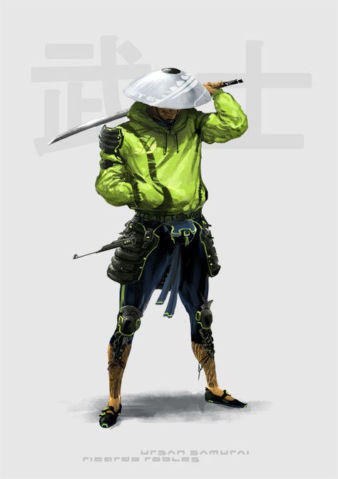 Samurai Concept, Urban Samurai, Мотоциклы Harley Davidson, Art Cyberpunk, Arte Ninja, Samurai Artwork, Urban Ninja, Japanese Warrior, Cyberpunk Character