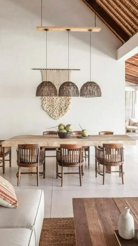 Villa Massilia, Bali Interior, Surfboard Wall, Mediterranean Home, Dining Room Inspiration, Dining Room Design, Casas De Ensueño, Interior Inspo, Home Fashion