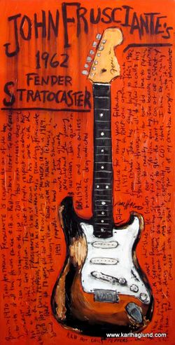 Electric Guitar Art, Chad Smith, Guitar Drawing, Famous Guitars, Guitar Wall Art, Rory Gallagher, Guitar Posters, Musician Art, Stratocaster Guitar