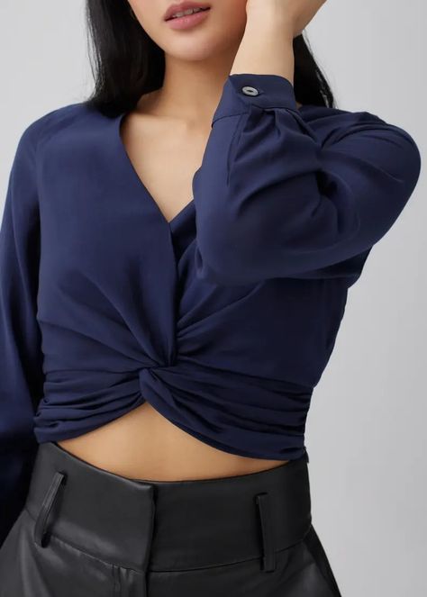 Twist Front Crop Top, Love Bonito, Front Crop Top, Blue Willow, Street Style Chic, New Launch, Twist Front, Crop Top, Take That