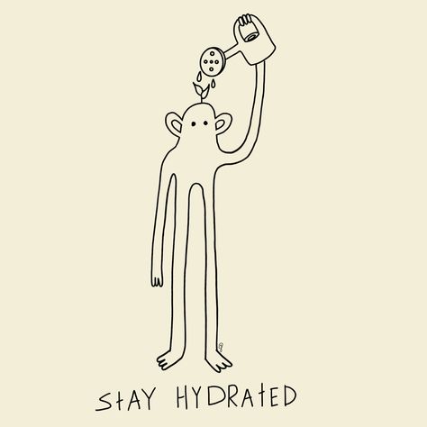 Illustration of Steve hydrating himself Stay Hydrated Drawing, Stay Hydrated Illustration, Stay Hydrated, Snoopy, Drawings, Fictional Characters, Art