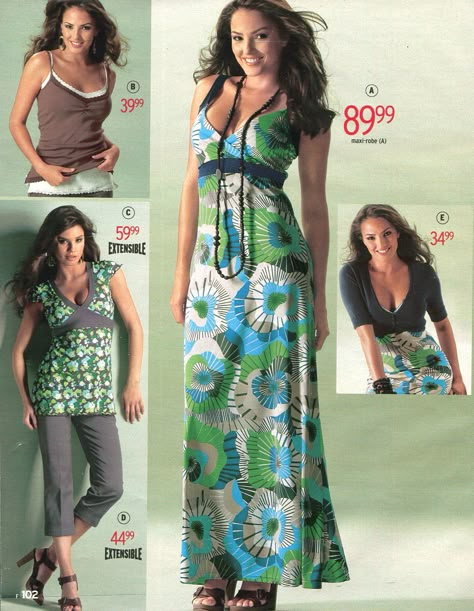 2000s Catalog Fashion, 2000s Outfits Ideas, 2000s Fashion Magazine, Decades Fashion, 90s 2000s Fashion, Butterfly Print Dress, Y2k Dresses, 2000s Outfit, Decades Of Fashion