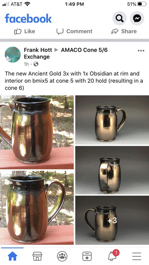 Gold Pottery Glaze, Saturation Gold Glaze Combinations, Gold Luster Ceramics, Obsidian Glaze, Colour Markers, Pottery Glaze Combinations, Amaco Glaze Combinations, Amaco Potters Choice, Glaze Layering