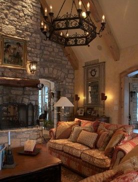 Old World Decorating, Mediterranean Home Design, Tuscan Furniture, Tuscan Bathroom, Tuscan Home Decor, Tuscan Homes, Beautiful Tile Floor, Old World Home, Old World Design