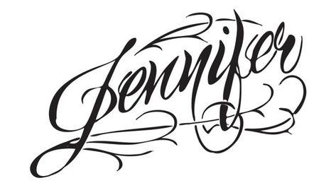 Jennifer Name, Tattoo Banner, Baby Name Book, Graffiti Art Letters, Name Drawings, Lettering Styles Alphabet, Simple Henna Tattoo, Graffiti Words, Tattoo Lettering Fonts