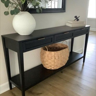 Entry Way Console Table, Jars For Kitchen Storage, Dining Room Console, Foyer Ideas, Drawer Console Table, Drawer Console, Table With Drawers, Console Table With Drawers, Entryway Ideas