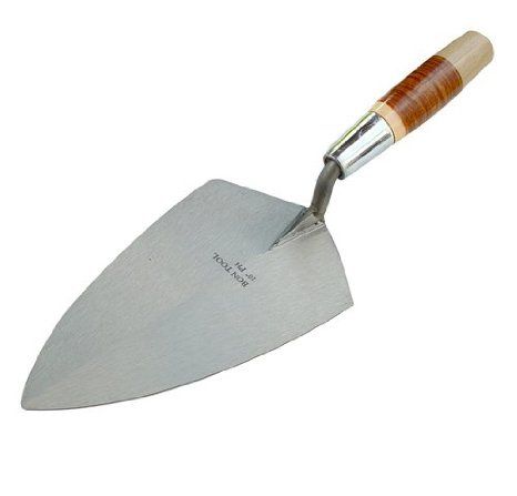 Bon 72-355 11-Inch by 5-5/8-Inch Pro Plus Carbon Steel Philadelphia Masonry Trowel with Leather Handle Brick Tools, Hand Trowel, Masonry Tools, Construction Tools, Garden Trowel, Landscape Wallpaper, Leather Handle, Carbon Steel, Hand Tools