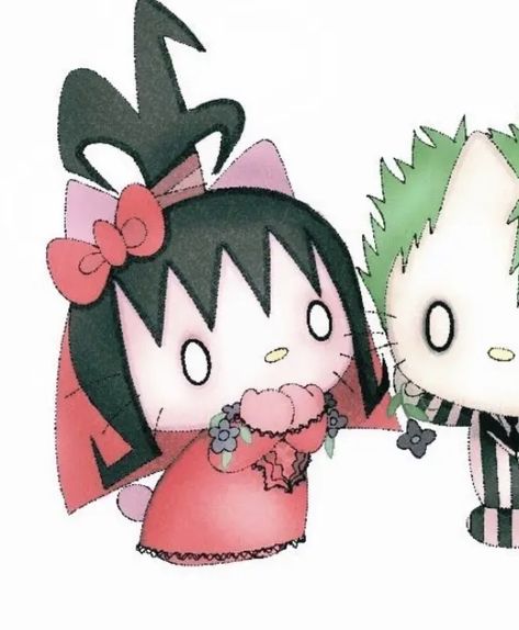 Profile Picture Hello Kitty, People Profile, Pfp Hello Kitty, Beetle Juice, Beetlejuice, Two People, Matching Pfp, Profile Picture, Juice