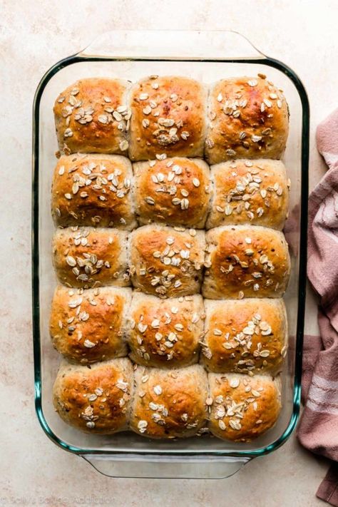 Multigrain Rolls, Multigrain Bread Recipe, Tempting Food, Recipes With Yeast, Cereal Mix, Multigrain Bread, Breakfast Bread Recipes, Sally's Baking, Yeast Bread Recipes