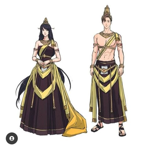 Indonesian Clothing, Thai Clothes, Southeast Asian Arts, Indonesian Art, Goddess Costume, Manga Drawing Tutorials, Concept Clothing, Thai Art, Creature Concept Art