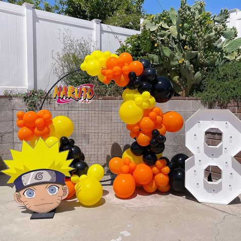 Naruto Birthday Party Ideas Decoration, Naruto Centerpiece Ideas, Naruto Themed Birthday Party Decorations, Naruto Bday Party Ideas, Naruto Decorations Party, Naruto Birthday Party Decorations, Naruto Party Decorations, Naruto Party Ideas Birthdays, Naruto Themed Birthday Party