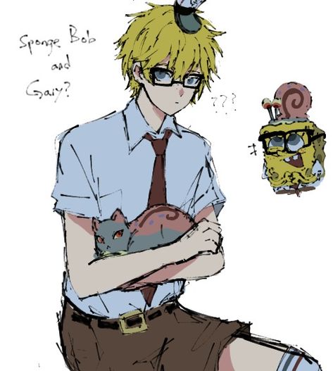 Sponge Bob human Spongebob Anime, Spongebob Quotes, Cartoon Characters As Humans, How Soon Is Now, Spongebob Drawings, Spongebob Square, Welcome Home Images, Sponge Bob, Man Ray