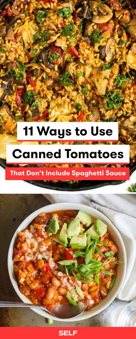 Recipes With Canned Tomatoes Meals, Meals With Diced Tomatoes, What To Make With Diced Tomatoes, Petite Diced Tomatoes Recipes, Dinner With Diced Tomatoes, Crushed Tomato Recipes Dinners, Recipes That Use Stewed Tomatoes, Canned Tomato Recipes Dinner, Can Diced Tomatoes Recipes