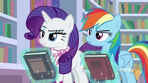 End In Friend, Rarity And Rainbow Dash, Mlp Screencaps, Rarity Human, Rarity Pony, Mlp Ships, Mlp Rarity, Mlp Icons, Book Magic