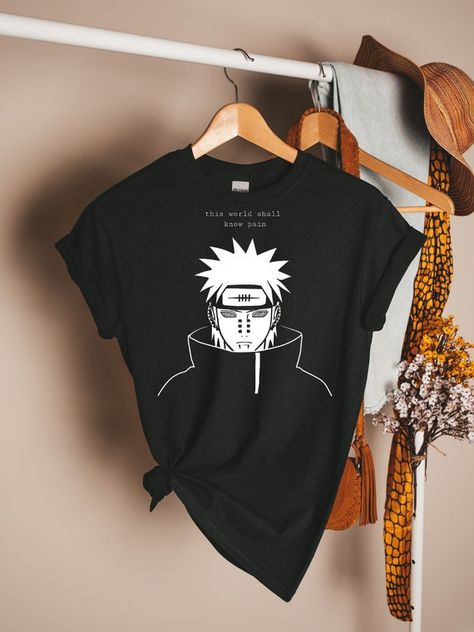 Naruto Hoodie, Naruto Shirts, Itachi Sasuke, Pain Naruto, Bold Outfits, Aesthetic Hoodies, Harajuku Shirt, Customized Shirts, Anime Shirts