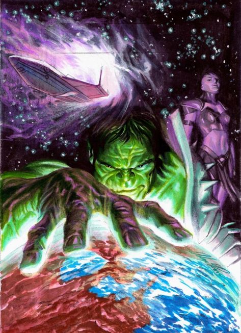 Planet Hulk DVD Cover Color Concept II - Alex Ross Comic Art Planet Hulk, Hulk Art, Color Concept, Dvd Cover, Marvel Action Figures, Hulk Smash, Alex Ross, Hero World, Art Comic