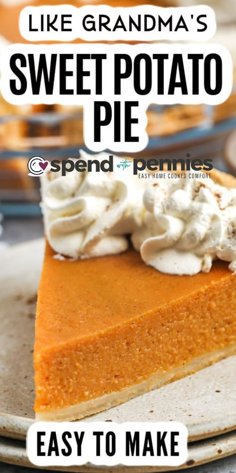 Easy Simple Pie Recipes, Sweet Potato Pie Canned Sweet Potatoes, Divas Can Cook Sweet Potato Pie, Easy Sweet Potato Pie Recipe Simple, Sweet Potato Recipes Pie, How To Make A Sweet Potato Pie, Old Fashioned Sweet Potato Pie, Sweet Potato Cheesecake Pie, Old Fashion Sweet Potato Pie Recipe