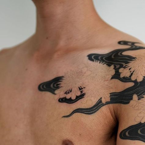 Cheon moon on Instagram: "Freehand River @kodzunak" Moon Cheon Tattoo, Japanese River Tattoo, Japanese Moon Tattoo, Surgery Tattoo, Tattoo Fillers, River Tattoo, Tattoo Japanese Style, Top Surgery, Tattoo Filler